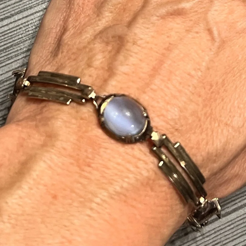 Authentic vintage sterling silver + 14K gold plated bracelet